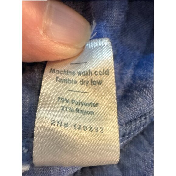 Marine Layer Blue Quilted Hoodie Sweatshirt XL with Kangaroo Pocket Good Con - Picture 7 of 7